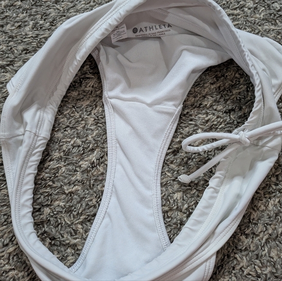 Athleta White Full Coverage Bikini Bottom M - Picture 8 of 10